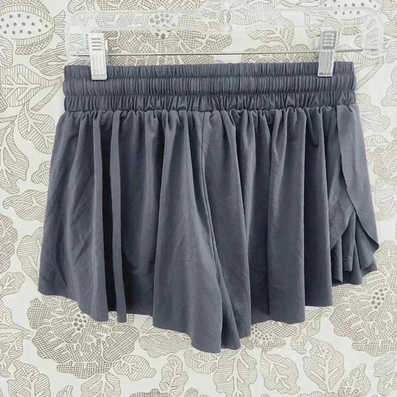 Luogongzi Athletic Black Ruffle Shorts With Liner Women's M - Picture 2 of 7